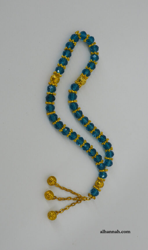 Premium Aqua Tone 33 Bead Prayer Beads ii1075