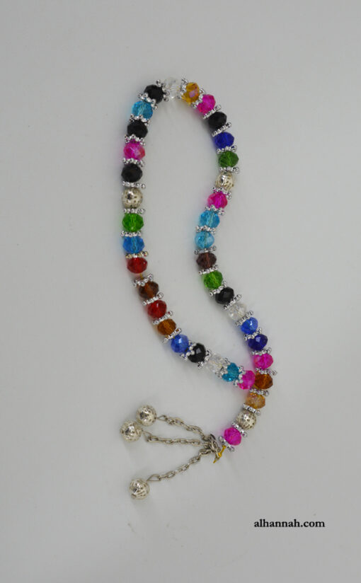 Deluxe Multicolor Crystal Prayer Beads 33 bead set ii1077