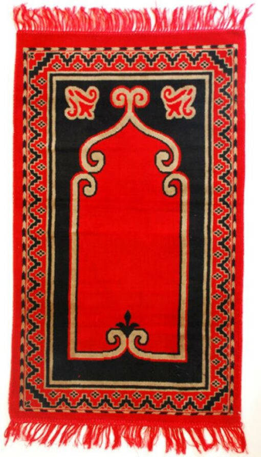 Islamic Prayer Rug Red Scroll ii684