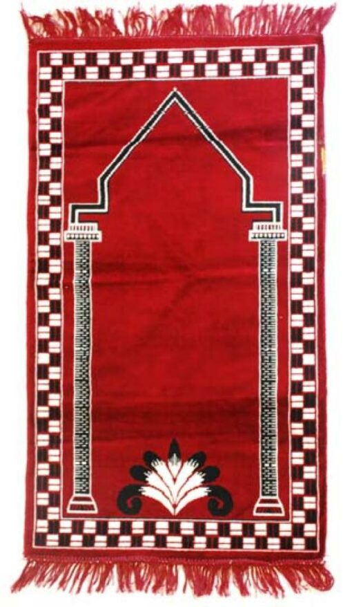 Islamic Prayer Rug Red Columns ii687
