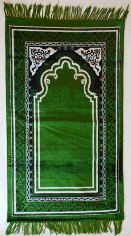 Islamic Prayer Rug Scrolled Floral Frame ii690