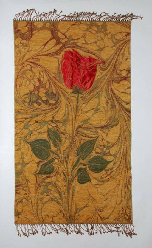 Woven Red Rose Prayer Mat  ii826