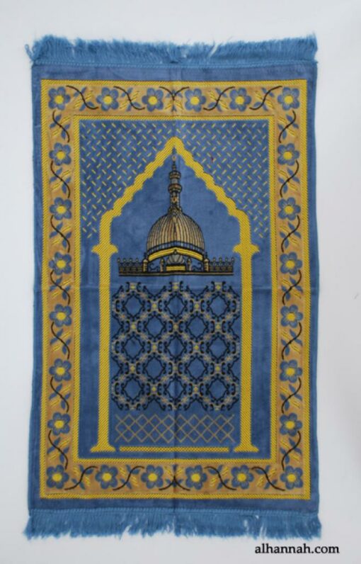 Embroidered Masjid Pattern Prayer Rug ii987