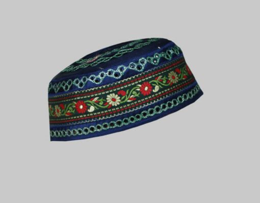 Men's Solid Kufi with Embroidery  me547