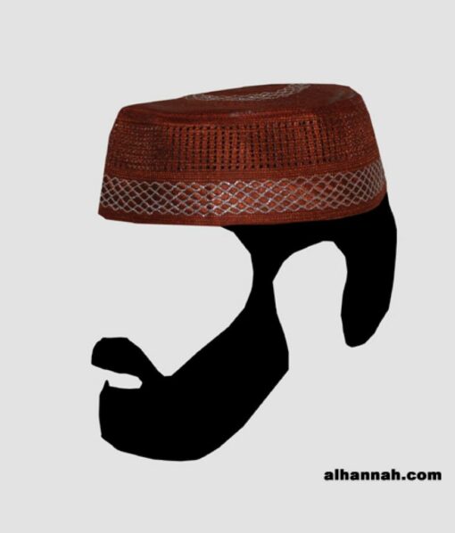 Men's Solid Kufi with Embroidery  me576