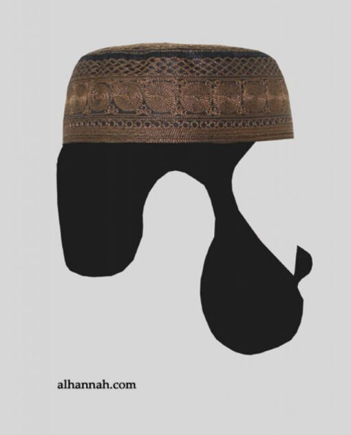Men's Solid Kufi with Embroidery  me584