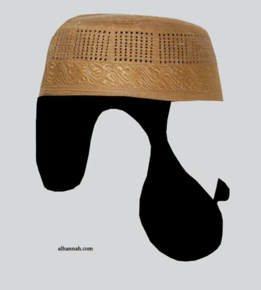 Men's Solid Kufi with Embroidery  me591