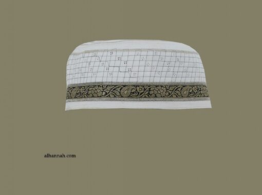 Men's Solid Kufi with Embroidery me594