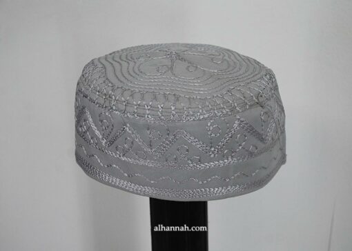 Men's Solid Kufi with Embroidery me627