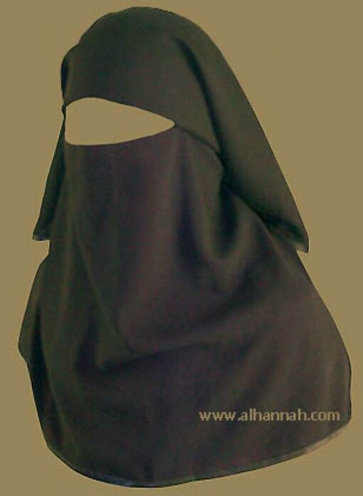 Double Layer Saudi Burqa -  With Screen - No Nose String  ni109