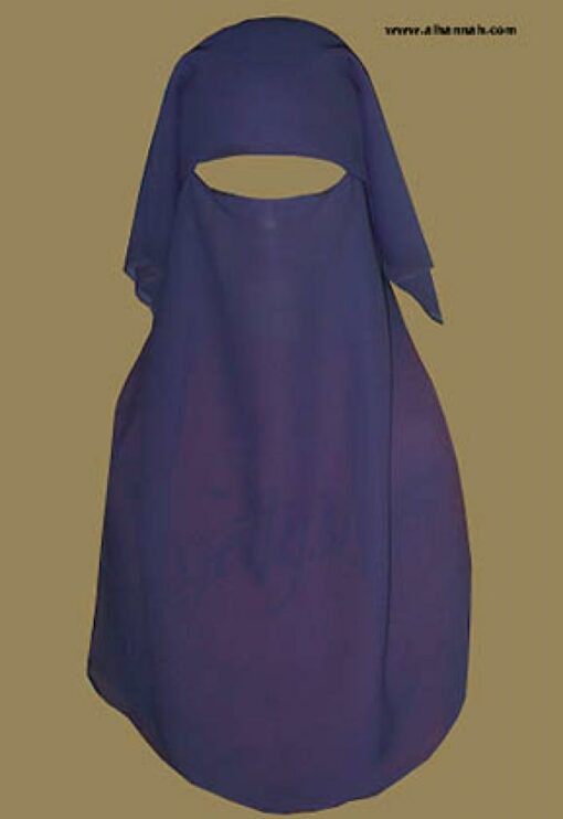 Triple Layer Saudi Burqa - With Double Screen - No Nose String   ni117