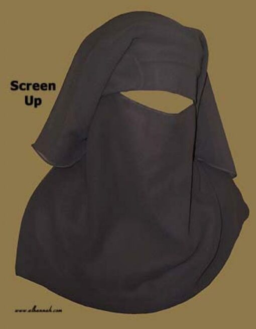 Traditional Saudi style triple layered burqa - no string  ni120