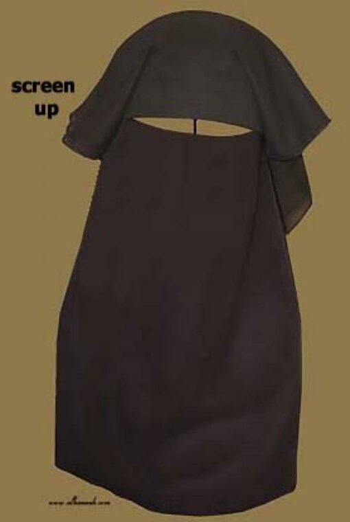 Traditional Saudi style triple layered burqa - with string ni121
