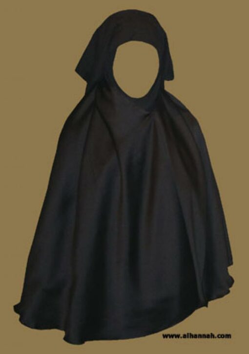 One Piece Khimar with Attached Niqab ni125