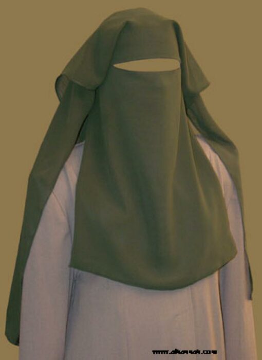 EXTRA LONG  Double Layer Saudi Burqa - With Screen - No Nose String ni129