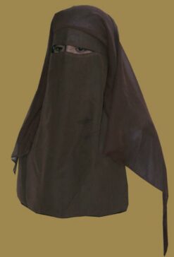 Traditional Saudi style triple layered burqa - with string ni133