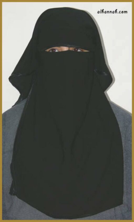 Double Layer Saudi Burqa - With Screen - With Nose String ni134