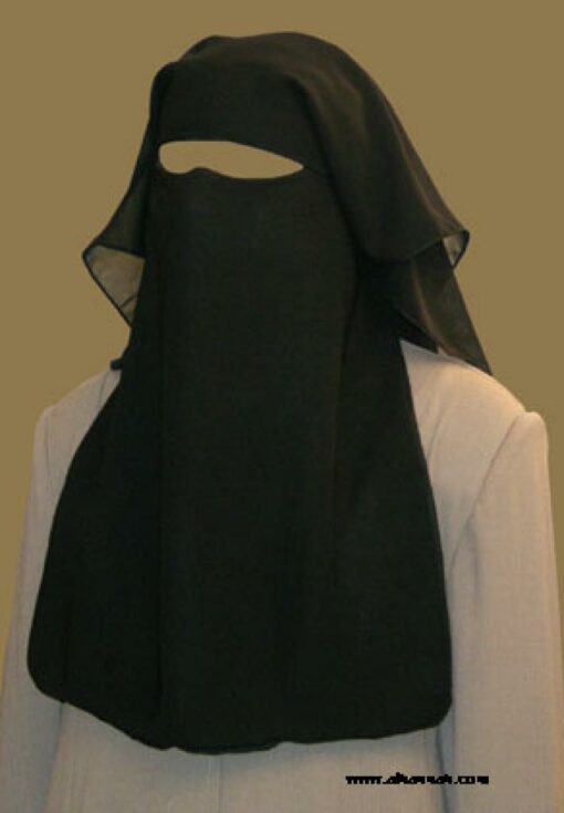 Traditional Saudi style triple layered burqa - without string ni136