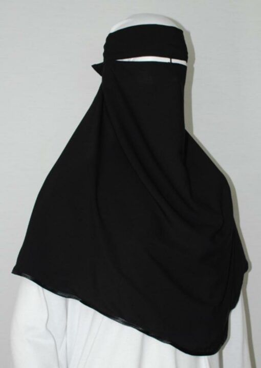 Satin Trim XL Multi-layer Burqa  ni149