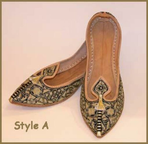 Velvet Embroidered Punjabi Shoes  sk898
