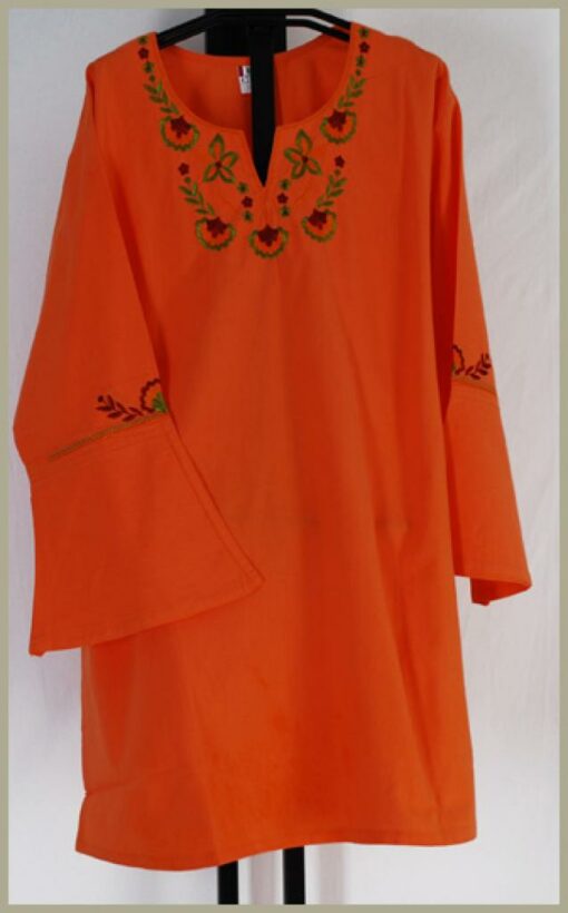 100% Cotton Embroidered Tunic Top st532
