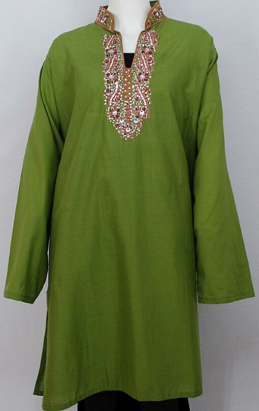Embroidered Cotton Tunic Top st561