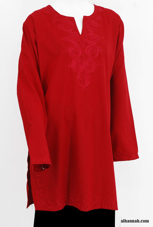 Embroidered Tunic Top st590