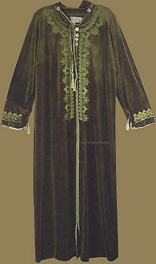 Moroccan Style Hooded Velveteen Thobe   th521