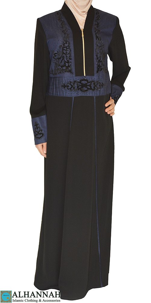 Abaya pull over with zipper