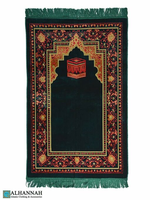 Kaaba & Floral Border - Turkish Prayer Rug
