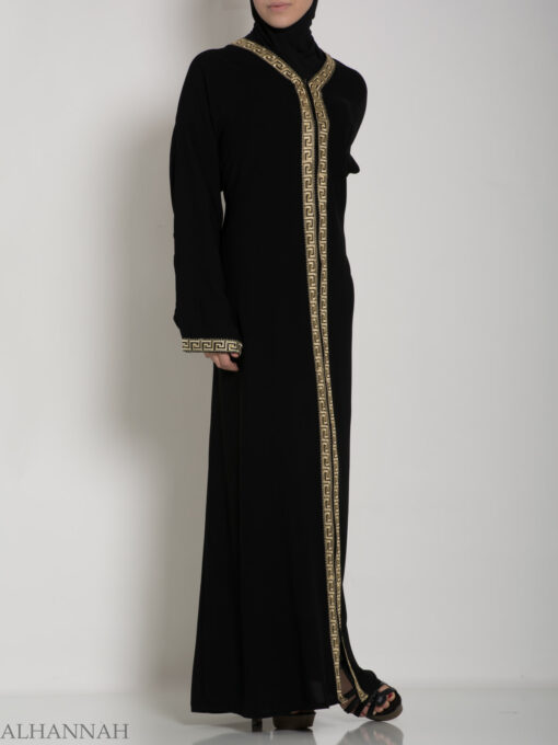  Khalije  Abaya  with Gold Embroidery ab641  Alhannah 