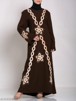 Traditional Egyptian Thobe with Contrasting Applique th729 (5)