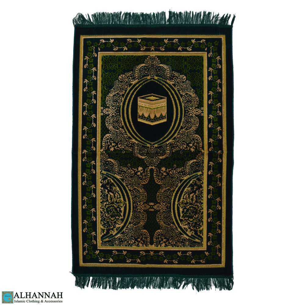Bemiddelaar Verzorgen Middag eten Turkish Prayer Rug | Kaaba Motif II1106 » Alhannah Islamic Clothing