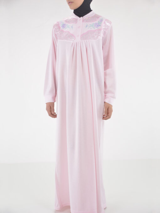 Rose Embroidered Cotton Nightgown NG102 (3)