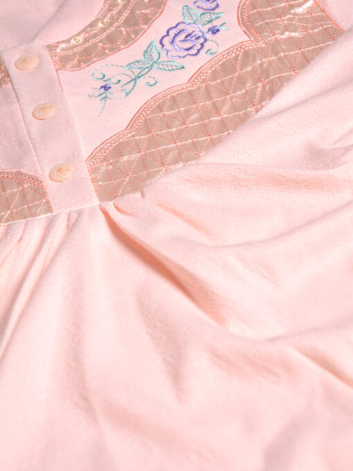 Rose Embroidered Cotton Nightgown NG102 (5)