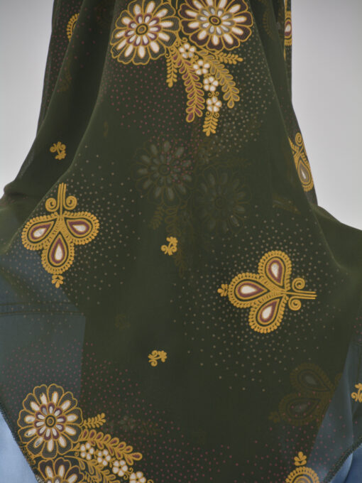 Speckled Paisley Wheat Print Square Hijab HI2123 (1)