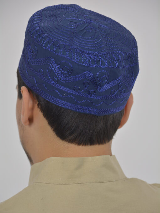 Spiraling Zigzags Embroidered Kufi ME737 (6)