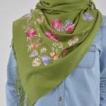 Tasseled Floral Sprouts Shayla Wrap Hijab HI2127 (8)