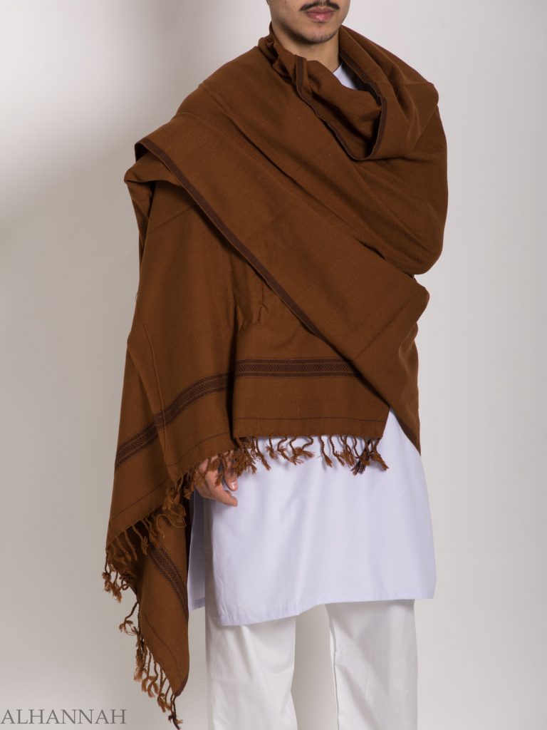 Tasseled Wool Pakistani Shawl with Ethnic Arrowed Pattern | ME749 ...