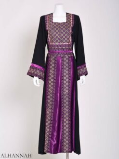 Embroidered Palestinian Fellaha Thobe with Satin th797 (9)