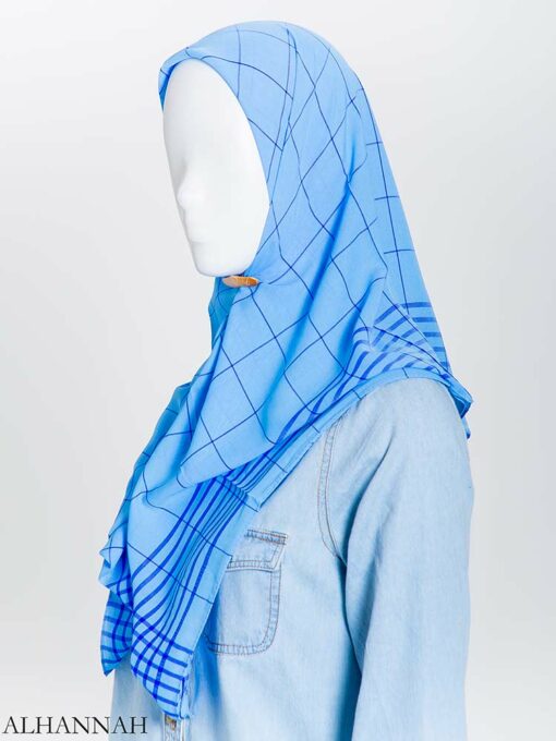 Solid Color Plaid Square Hijab hi2167 (15)