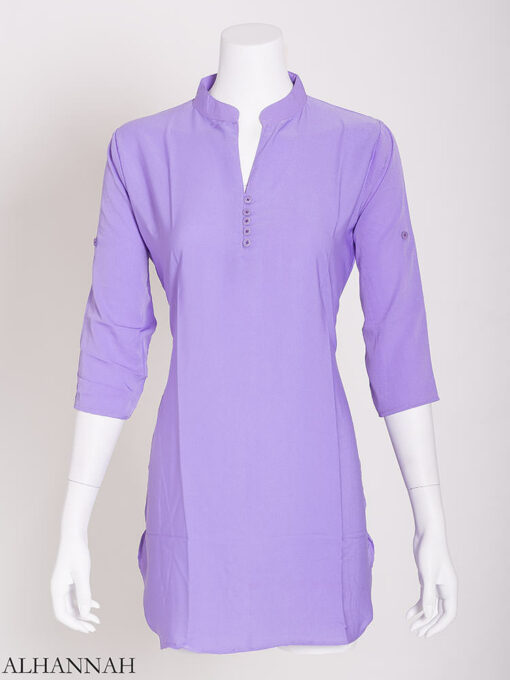 Solid Color Button-Up Kurti st605 (7)