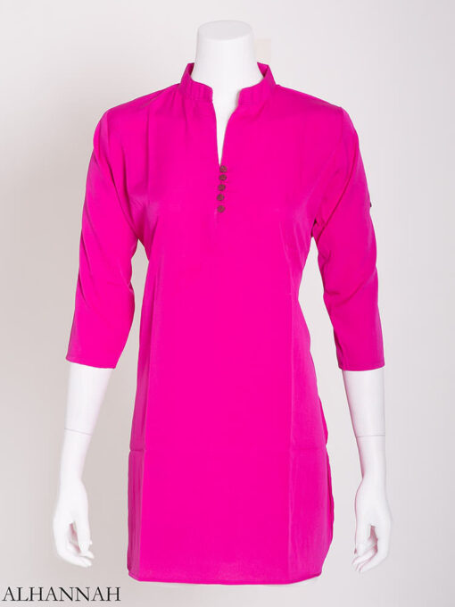 Solid Color Button-Up Kurti st605 (9)