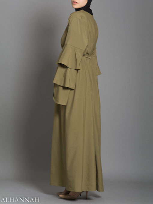 Pullover Abaya with Ruffles | AB730 » Alhannah Islamic Clothing