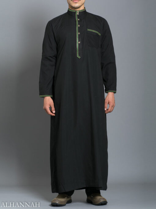 Men's Embroidered Thobe with Classic Collar | Me791 » Alhannah Islamic ...