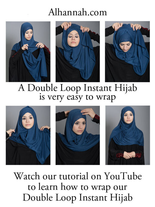 Double Loop Instant Hijab Tutorial on Youtube