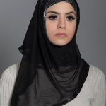 Polka Dot Lilly Kuwaiti Wrap Hijab hi2178 front 2