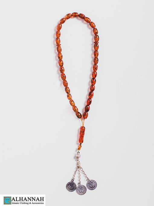 Tisbah Islam Prayer Beads Amber Toned