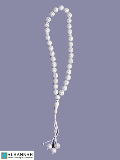 Tisbah Islam Prayer Beads White