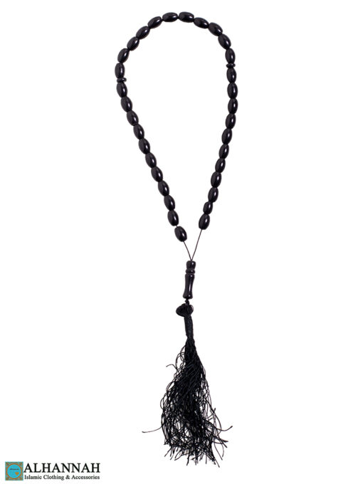 Black Tasbih with 33 Prayer Beads